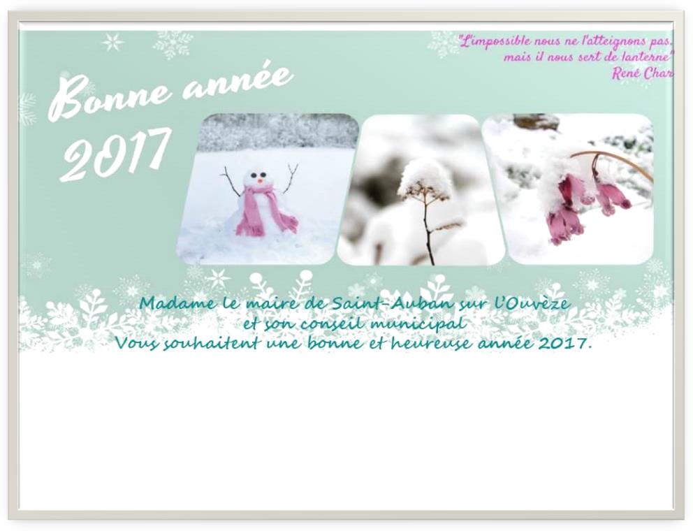voeux mairie St Auban 2017