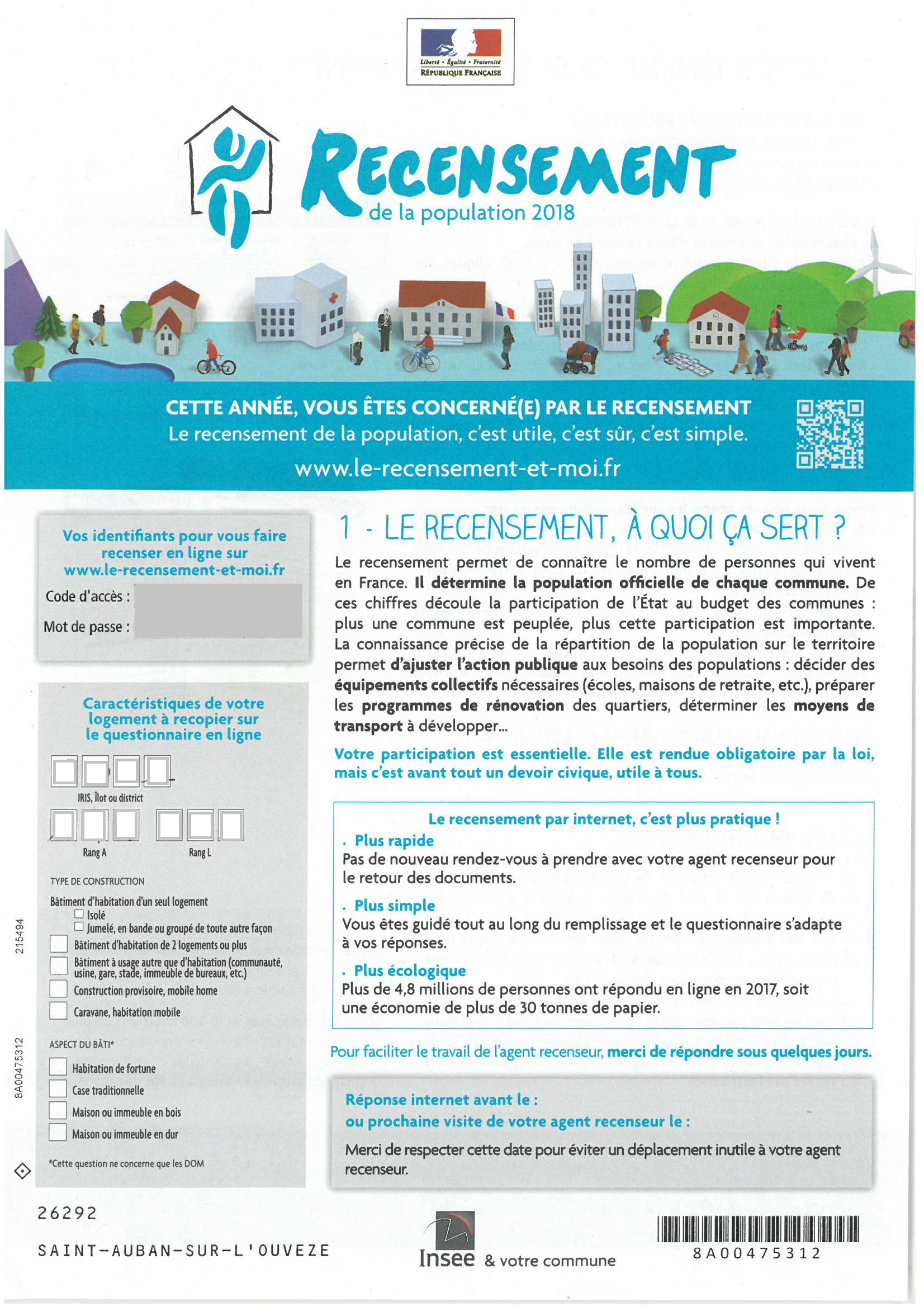 Notice Recensement 2018