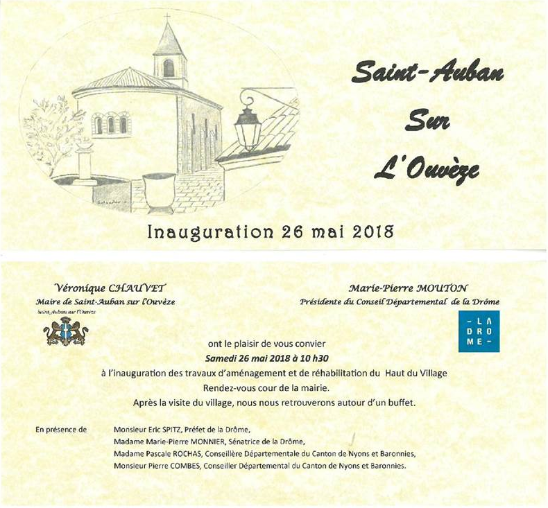 invitation inauguration village 26 mai 2018