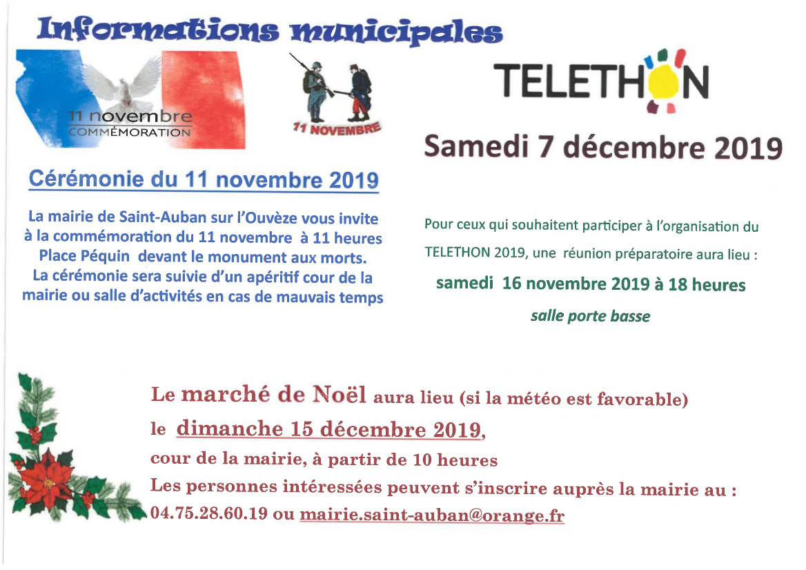 programme fin 2019